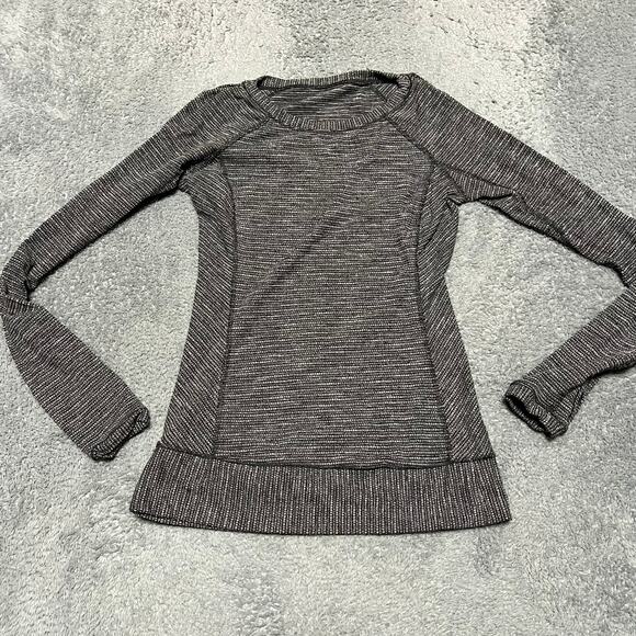 Lululemon Shirt Womens 4 Race Your Pace Black Long Sleeve Running - Picture 1 of 7